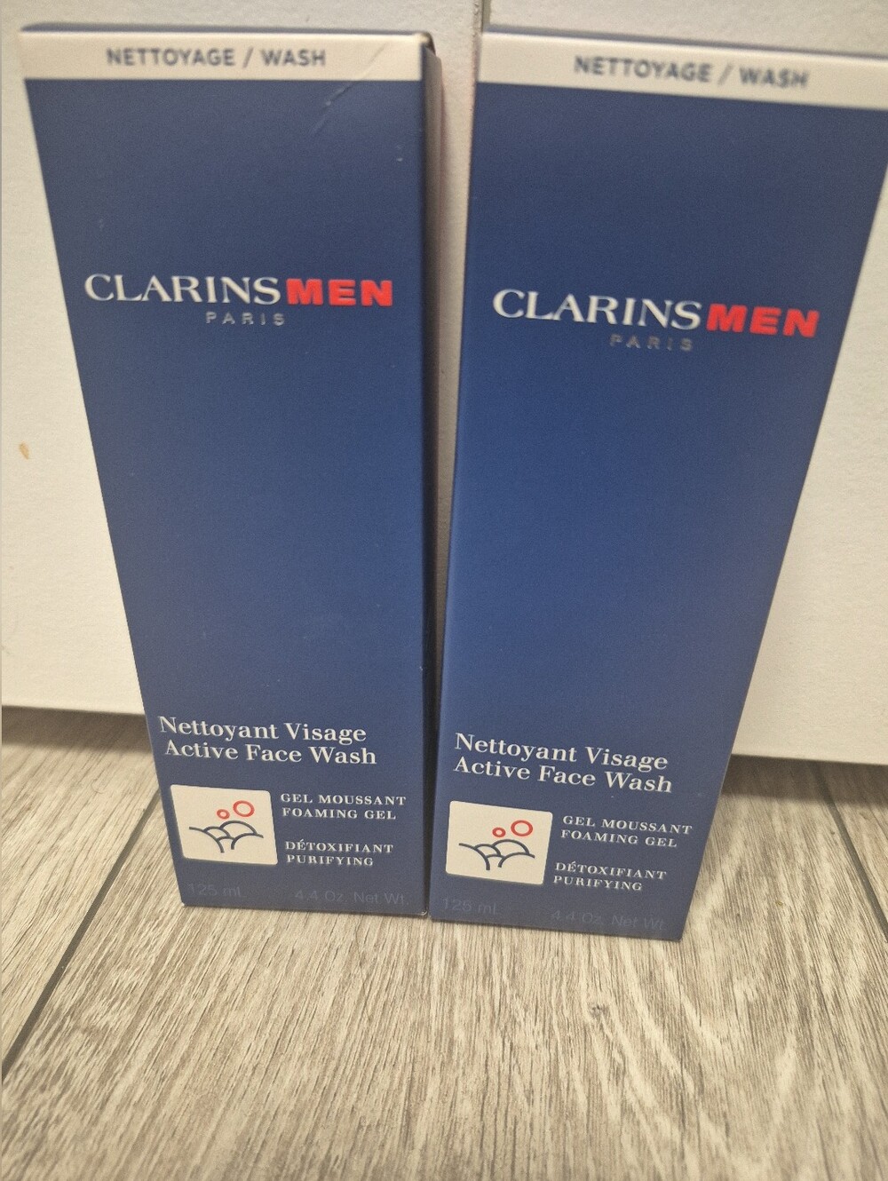 Clarins Men Active Face Wash Foaming Gel Purifying 125ml X 2(Set of 2)